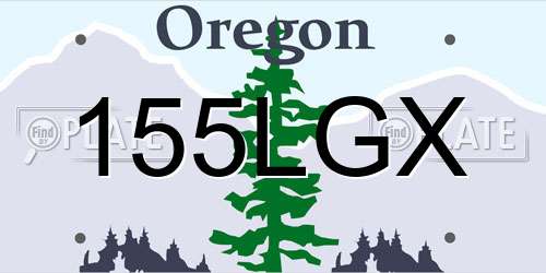 155LGX Oregon License Plate