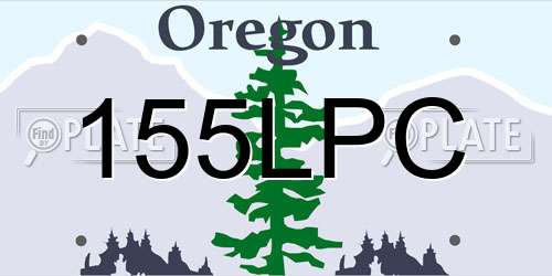 155LPC Oregon License Plate