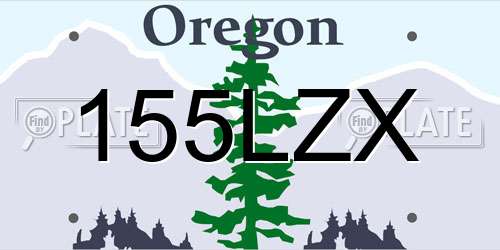 155LZX Oregon License Plate