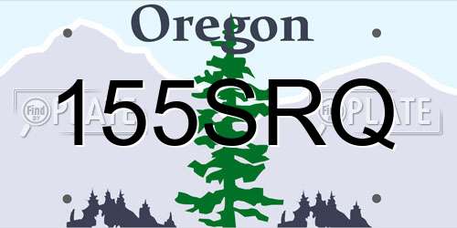 155SRQ Oregon License Plate