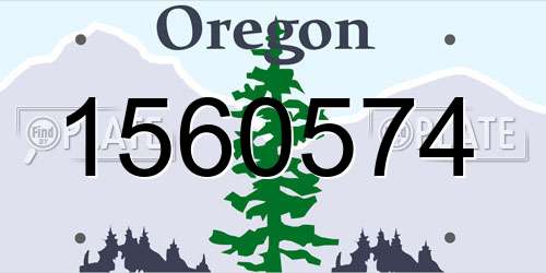 1560574 Oregon License Plate