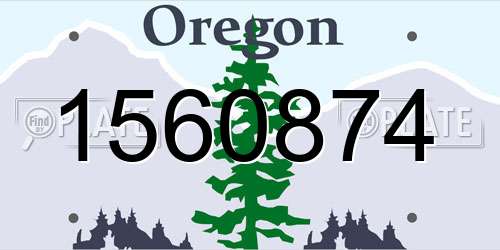 1560874 Oregon License Plate