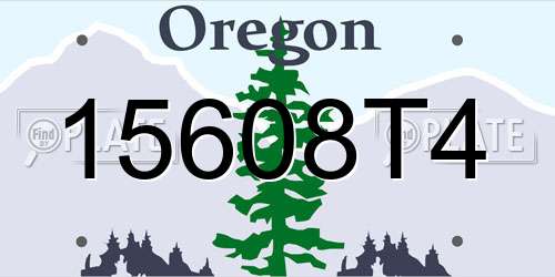 15608T4 Oregon License Plate