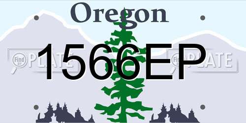 1566EP Oregon License Plate