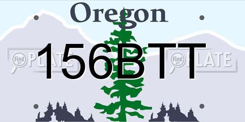 156BTT Oregon License Plate