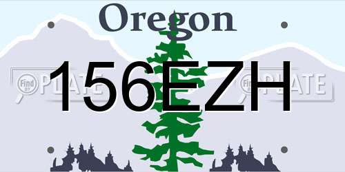 156EZH Oregon License Plate