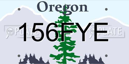 156FYE Oregon License Plate