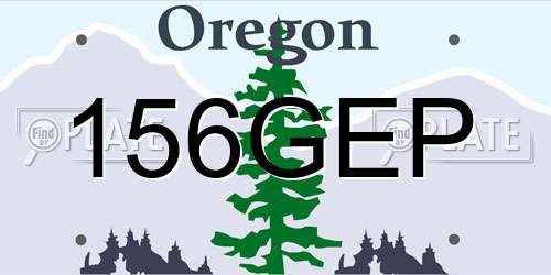 156GEP Oregon License Plate
