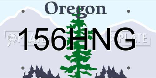 156HNG Oregon License Plate