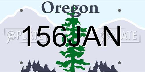 156JAN Oregon License Plate