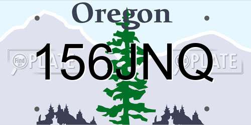 156JNQ Oregon License Plate