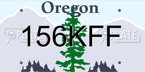 156KFF Oregon License Plate