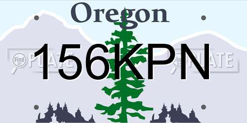 156KPN Oregon License Plate