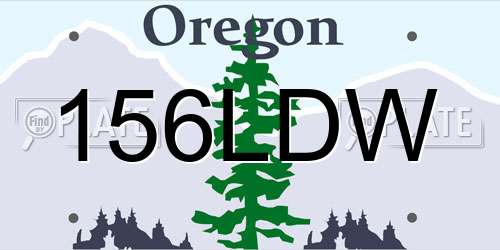 156LDW Oregon License Plate