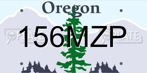 156MZP Oregon License Plate