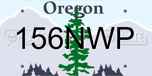 156NWP Oregon License Plate