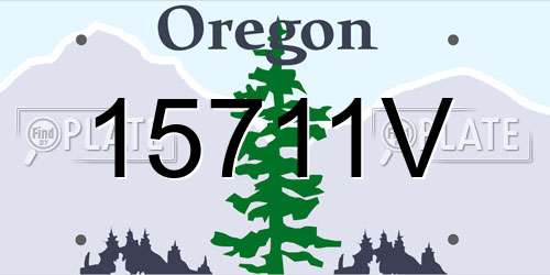 15711V Oregon License Plate