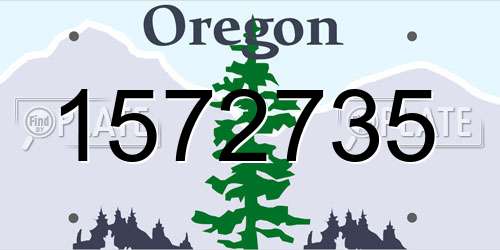 1572735 Oregon License Plate