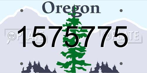 1575775 Oregon License Plate