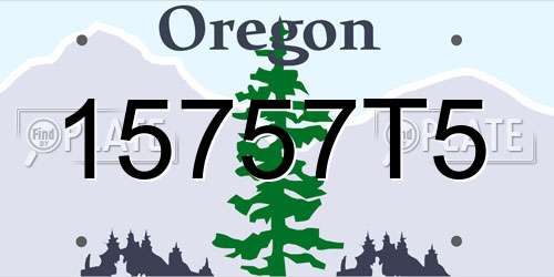 15757T5 Oregon License Plate