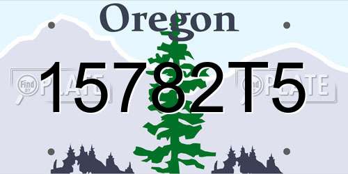 15782T5 Oregon License Plate