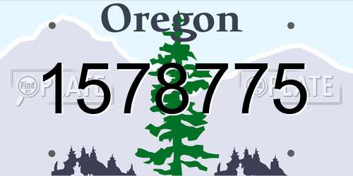 1578775 Oregon License Plate