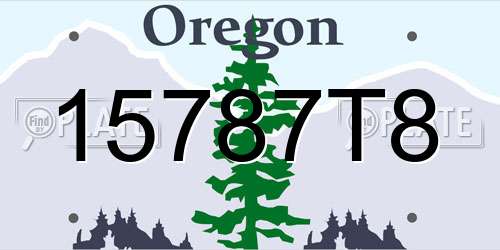 15787T8 Oregon License Plate