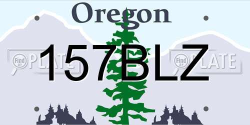 157BLZ Oregon License Plate
