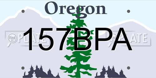 157BPA Oregon License Plate