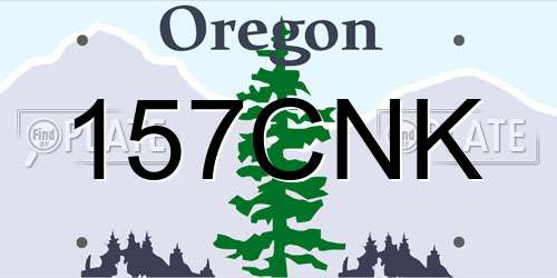 157CNK Oregon License Plate