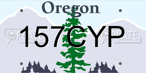 157CYP Oregon License Plate