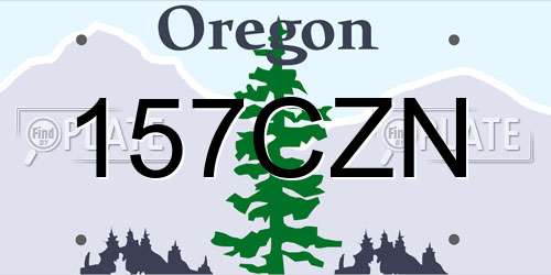 157CZN Oregon License Plate