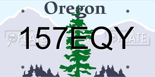 157EQY Oregon License Plate