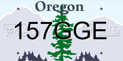 157GGE Oregon License Plate