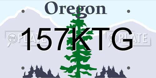 157KTG Oregon License Plate