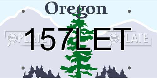 157LET Oregon License Plate