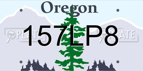 157LP8 Oregon License Plate