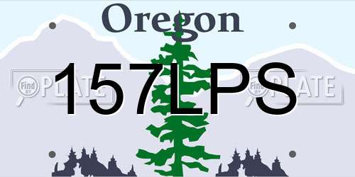 157LPS Oregon License Plate