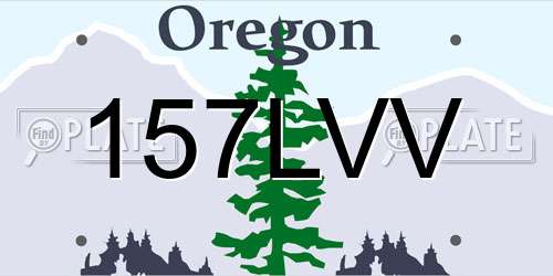 157LVV Oregon License Plate