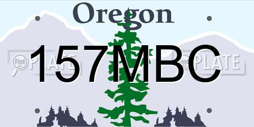 157MBC Oregon License Plate