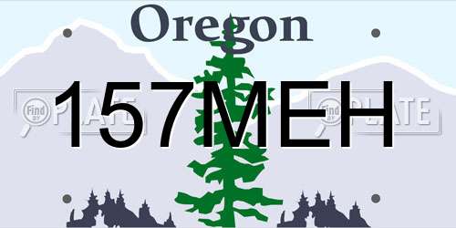 157MEH Oregon License Plate