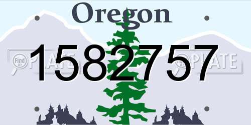 1582757 Oregon License Plate