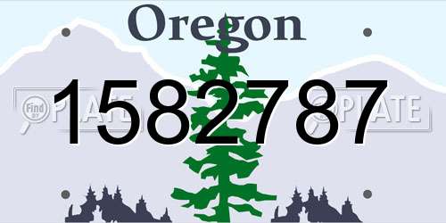 1582787 Oregon License Plate