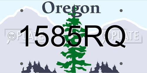 1585RQ Oregon License Plate
