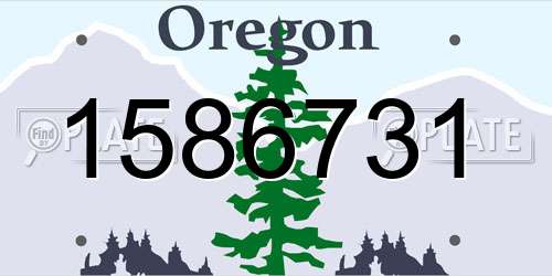 1586731 Oregon License Plate