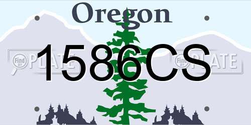 1586CS Oregon License Plate