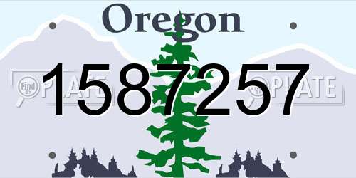 1587257 Oregon License Plate