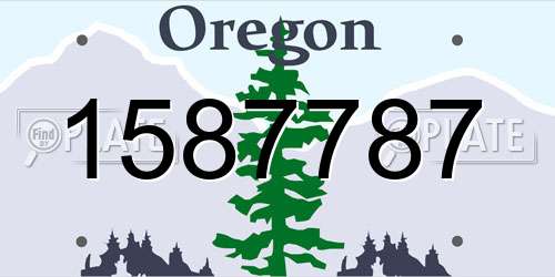 1587787 Oregon License Plate