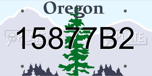 15877B2 Oregon License Plate