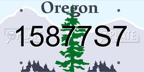 15877S7 Oregon License Plate